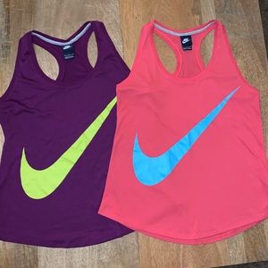 Lot of 2 Nike Racerback Tanks